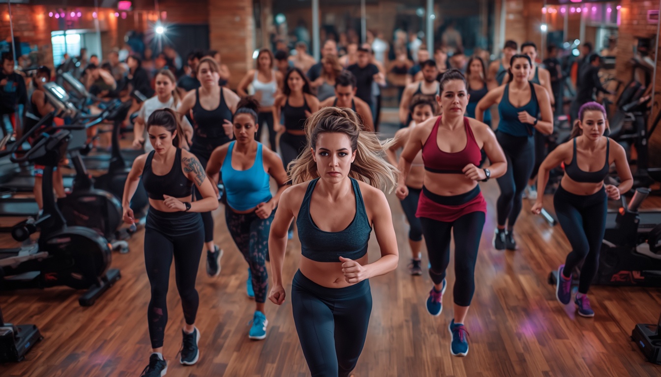Group participating in a Neckactivelife corporate fitness challenge